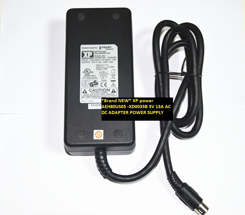 *Brand NEW* XP power AEH80US05 -XD0035B 5V 13A AC DC ADAPTER POWER SUPPLY